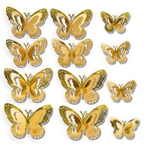 Autocollants 3D Papillons Creux pour Décoration de Salon, Maison et Gâteaux - Vente en Gros - Product Image 1