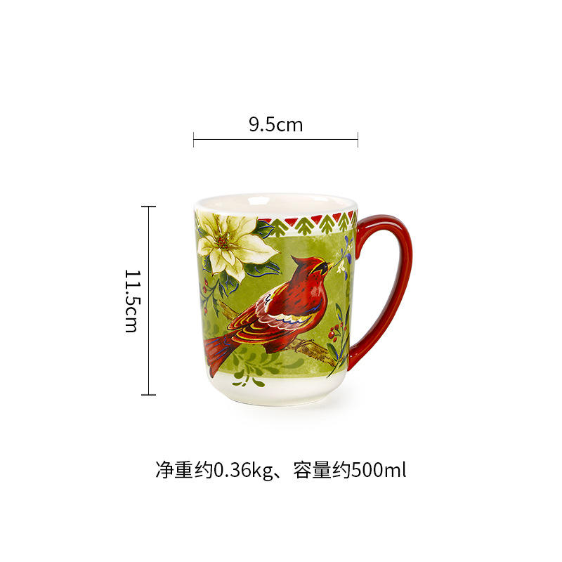 Mug oiseau rouge (500ml)