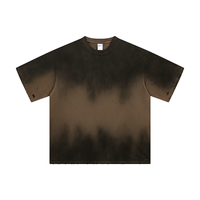 Fabricante de camisetas lavadas MOQ bajo Estilo extragrande Estilo desgastado Camisetas personalizadas para hombres