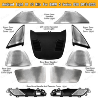 ICarsin G30 penutup Speaker LED, lampu suasana untuk BMW 5 Series G30 klakson Tweeter depan bercahaya