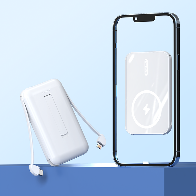 Wholesale 10000mAh USB Portable Power Bank Custom Logo Outdoor Mobile Charger High Capacity 1A Output Wireless Magnetic LED