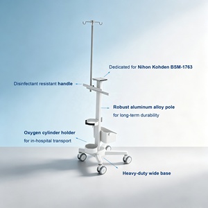 Chariot de surveillance des patients CORITON RS008 pour moniteur de patients Nihon Kohden BSM-1763 avec support pour humidificateur Fisher Paykel <span class=keywords><strong>Airvo</strong></span> 3 - Product Image 3