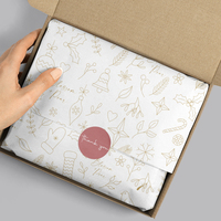Emballage de papier de soie emballage papiers de soie de marque avec logo d'entreprise autocollants papier artisanal avec découpe impression personnalisée
