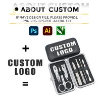 Ensemble de coupe-ongles en acier inoxydable personnalisé, soins personnels, cadeau de voyage, kit d'outils de manucure avec logo personnalisé