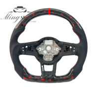 Volant R pour Volkswagen Golf 7 7.5 MK7 R GTI GTD GTE Polo GTI Scirocco Passat B8 Tiguan Allspace en fibre de carbone sèche et cuir