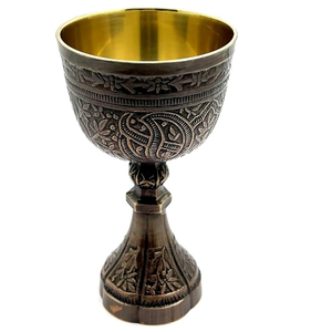 Gobelet de service à vin verre à vin en aluminium en métal pour la maison hôtel et bar look royal verre à gobelet à champagne - Product Image 2