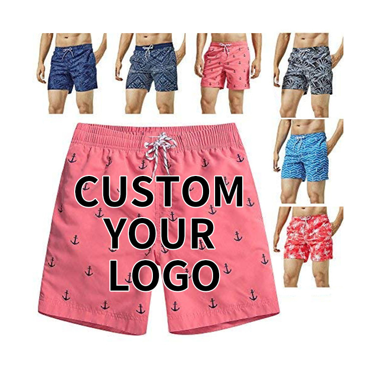 Sublimation Printed Swimming Swimwear With Logo Mens Swim Wear Fitness Custom Boardshorts Beach Shorts Swim Trunks For Men