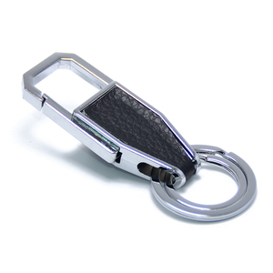 New Arrival Men Waist Belt Zinc Alloy Spring Keyholder Black <strong>Leather</strong> Sticker Bottle Opener Metal <strong>Leather</strong> <strong>Keyring</strong> - Product Image 3