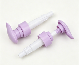 Dispensador de loción de plástico morado 33/410 con bomba de rosca para botellas de loción líquida cosmética, jabón y champú. - Product Image 3