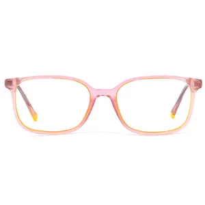 New Fashion Children Colors Change Photochromic Acetate Glasses Frames 2024 Kids Optical Glass Oval Frame Girls And Boys