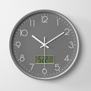 3D kỹ thuật số với nhiệt độ LCD Nhà máy cung cấp nhựa đồng hồ treo tường - Product Image 1