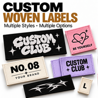 Étiquettes tissées personnalisées Yogoo pour streetwear, patchs graphiques brodés pour vêtements, vente en gros