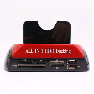 All In 1 HDD עגינה תחנת כרטיס קורא רכזת USB 2.0 2.5 "3.5" IDE SATA חיצוני 4TB דיסק קשיח כונן תיבת all in 1 HDD עגינה