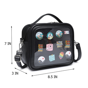 Biểu tượng tùy chỉnh nhà máy trực tiếp itabag của phụ nữ PVC da Crossbody Vai Túi với USB & Chống trộm tính năng - Product Image 2