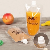 Pochettes transparentes à bec verseur 100ml 200ml 500ml en PE de qualité alimentaire pour café, jus, lait, emballage alimentaire, sacs à eau à fond plat