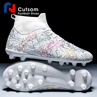 Chaussures de football montantes à crampons longs FG, vente en gros d'usine, printemps-été, logo personnalisé, crampons de football OEM