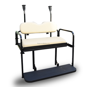 ที่นั่งรถกอล์ฟด้านหลังแบบมีฝาพับสำหรับรถคลับรถกอล์ฟสีดำหินสีเบจแทน - Product Image 1