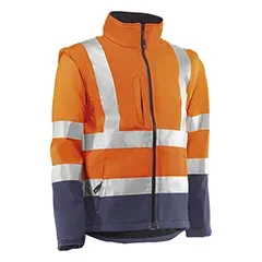 Parka Alpe HV9820 XS - Colore: Arancione Fluorescente/Blu - Impermeabilità: 5.000 mm. Traspirabilità: 250MVP. Strisce riflettenti - Product Image 2