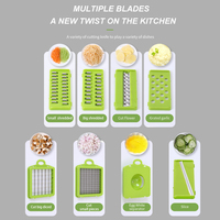 Voedselhakselaar, Keukengadgets 15 In 1 Groenteversnipperaar Vegetarische Uiensnijder Knoflook Hakselsnijder Picadora Cortador De Verduras