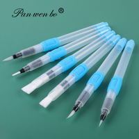Panwenbo-Stylo pinceau pour aquarelle, rechargeable, 6 pièces