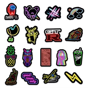 Stiker kartun berbentuk kustom dekorasi <span class=keywords><strong>Anime</strong></span> perekat vinil Pvc Label Massal Paket stiker kustom