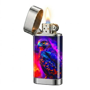 Briquet électrique rechargeable avec logo personnalisé, corps métallique dégradé, <span class=keywords><strong>atomiseur</strong></span> de parfum jetable standard européen - Product Image 3