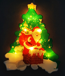 Silueta Navideña LED para Ventana, Funciona con Pilas, con Diseño <span class=keywords><strong>de</strong></span> Santa Claus/Campana Navideña/<span class=keywords><strong>Muñeco</strong></span> <span class=keywords><strong>de</strong></span> <span class=keywords><strong>Nieve</strong></span>/Reno/Árbol <span class=keywords><strong>de</strong></span> Navidad/Pentagrama - Product Image 6