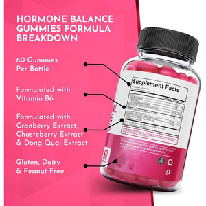 Gummie femminili con equilibrio ormonale per le donne con <span class=keywords><strong>Dong</strong></span> <span class=keywords><strong>Quai</strong></span> e vitamina B6 integratore per la salute senza zucchero pacchetto privato OEM vegano - Product Image 3