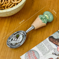 Ensemble de vaisselle en résine Art Déco personnalisable - Cuillères créatives pour dessert et café pour les fêtes de Noël et d'anniversaire