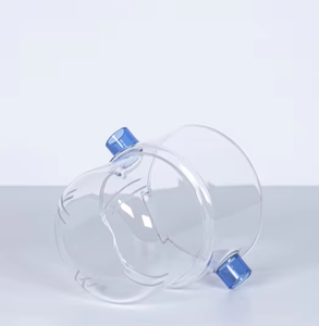 Ensemble de tasses filtrantes en verre borosilicate personnalisé, cafetière à filtre, théière en verre avec poignée bleue - Product Image 3