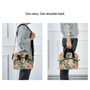 Hawaiian Lifestyle Lunch Bag Wholesale Custom Tropical Flower Print Thermal Insulated Cooler Lunch Bag for Adults - Product Image 6
