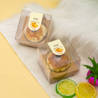 Boîte d'emballage alimentaire pliable jetable avec logo personnalisé Su-Pack FP003, en PET de qualité alimentaire, épaisseur 0,3 mm, transparente, pour pâtisserie