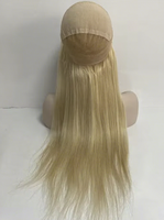 Perruque blonde à dentelle complète, densité 130 %, dentelle suisse transparente ultra-fine, peau fine, sans colle, perruque médicale pour patients atteints d'alopécie et de cancer