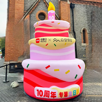 Modèle de gâteau d'anniversaire gonflable géant pour la décoration de fête