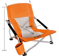 Chaise pliante courte pour la plage et le camping en plein air
