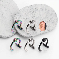 Faux Piercing Nez Anneau Non Piercing Corps Bijoux En Acier Inoxydable Labret Narine Anneau De Mode Corps Bijoux