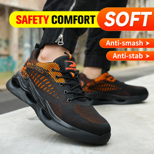 OEM Classic Summer Breathable Sports <b>Work</b> <b>Shoes</b> Lightweight Fly-woven Boots <b>Mens</b> Safety Labor <b>Shoes</b> With Steel Toe Customized - Product Image 3