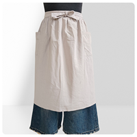 Tablier de travail mi-corps en coton et lin pour le nettoyage, le nail art, l'arrangement floral, la pâtisserie, pour hommes et femmes, Noël