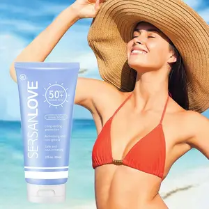 2024 Factory Private Label Organic Mineral UVA UVB Uv Sunblock Cream Safe Non-irritating Korean Sunscreen
