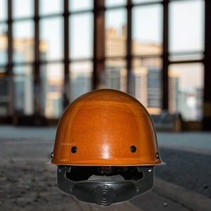 Cascos de seguridad de media ala de fibra de vidrio ligeros, personalizables, al por mayor, con ranuras de 8 puntos, directos de fábrica - Product Image 1