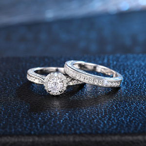 Juego de Anillos Geométricos a Juego para Parejas, Joyería Clásica de Moda - Product Image 2