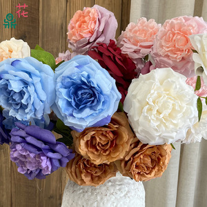 Bouquet de roses artificielles en soie mélangées pour décoration de mariage et célébrations festives - Product Image 4