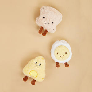 Toptan yumurta ekmek şekilli <span class=keywords><strong>Pet</strong></span> çiğnemek oyuncak dayanıklı gıcırtılı peluş oyuncak köpek sevimli yumuşak cattoys kedi oyuncaklar - Product Image 2