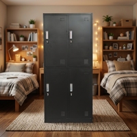 Armoire de rangement en acier à 4 portes, design moderne, mobilier