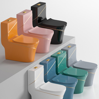 Haute qualité moderne avec des lignes water closet salle de bain porcelaine une pièce toilette couleur céramique cuvette de toilette