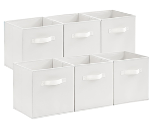 Paquete de 6 Cestas de Almacenamiento Plegables para el Hogar, Cubos de Almacenamiento Plegables, Organizadores de Armario Plegables, Caja de Almacenamiento de Tela Plegable - Product Image 1