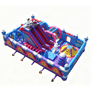 Parcours d'obstacles gonflable spatial Lilytoys avec toboggan, château gonflable en PVC certifié CE pour enfants - Product Image 2