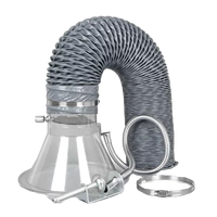 Horn Mouth Assembly Line Smoking Hood PVC Metal 2m/10m Ventilasi Pembuangan Asap