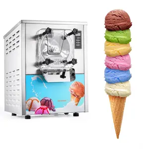 La pequeña máquina de helado suave Real Four con función de helado duro funciona con motor y material de trigo