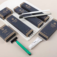 Kit de rasage jetable personnalisé avec logo pour hôtel, rasoir à double lame avec crème à raser, ensemble d'accessoires pour hôtel, spa, Airbnb